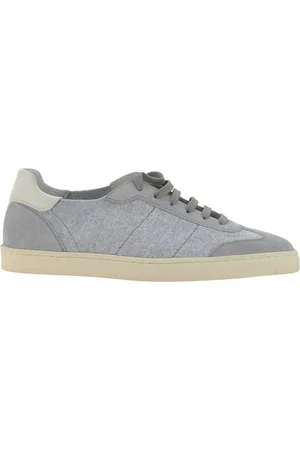 Brunello Cucinelli Sneakers, male, , 5 UK, Suede Trainers with Round Toe