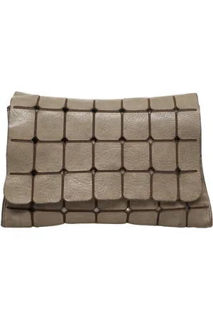 Campomaggi Grey Leather Crossbody Bag with Zip Closure