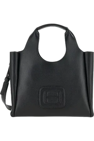 Hogan Textured Leather Shopping Bag with H Detail