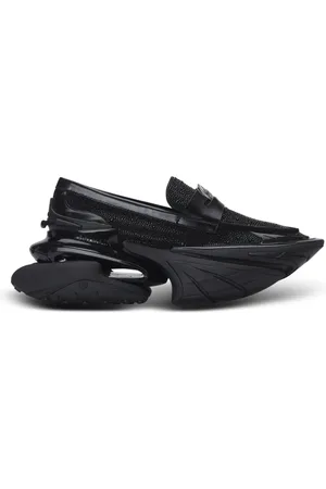Balmain Sneakers, male, , 9 UK, Unicorn loafers in rhinestone calfskin