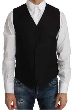 Dolce & Gabbana Suit Vests, male, , M, Elegant Silk Blend Formal Vest