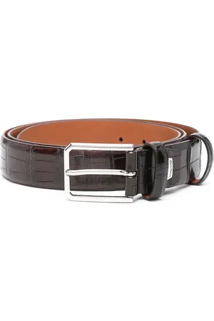 santoni Belts, male, , 120 CM, Stylish Leather Belt with Unique Design
