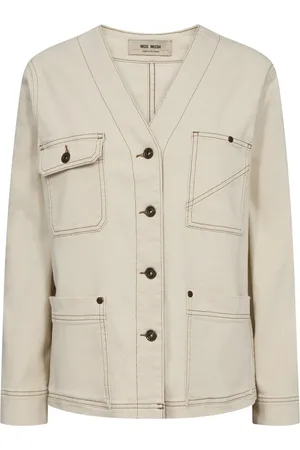 Mos Mosh Casual Clay Jacket with Contrast Stitching