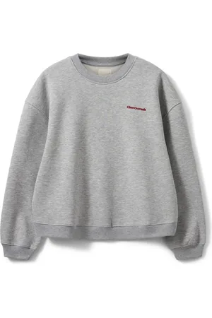 Sofie Schnoor Sweatshirts, female, , XS, Embroidered Elisw Sweatshirt Grey Melange