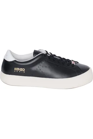 Kenzo Sneakers, male, , 6 UK, Leather Trainers with Perforated Detail