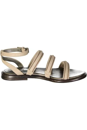 Brunello Cucinelli Flat Sandals, female, , 5 UK, Leather Sandals with Bead Embellishment
