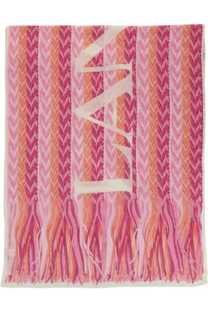 Lanvin Winter Scarves, female, , ONE SIZE, Chevron Logo Pattern Scarf