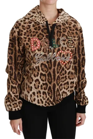 Dolce & Gabbana Leopard Print Hooded Jumper