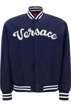 VERSACE Bomber Jackets, male, , L, Bomber Jacket with Front Logo Detail