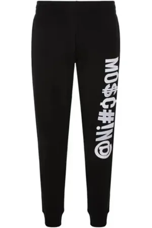 Moschino Sweatpants, male, , M, Logo Jogging Trousers with Ribbed Trims