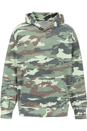 Acne Studios Oversized Camo Sweatshirt with Rhinestone Logo