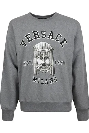 VERSACE Sweatshirts, male, , L, Graphic Print Crewneck Sweatshirt