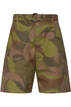Marni Casual Shorts, female, , XS, Cotton Bermuda Shorts with All-Over Print