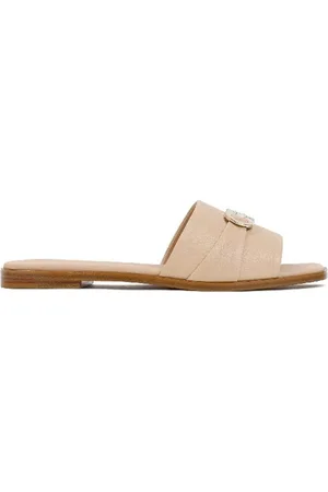 Salvatore Ferragamo Sliders, female, , 2 1/2 UK, Leather Sandals with Rounded Toeline