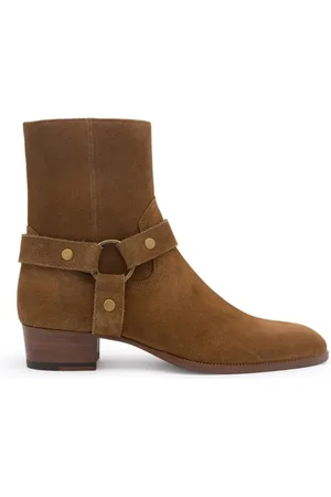 Saint Laurent Heeled Boots, female, , 6 1/2 UK, Wyatt Harness Ankle Boots