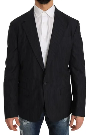 Dolce & Gabbana Blazers, male, , L, Striped Wool and Silk Blazer