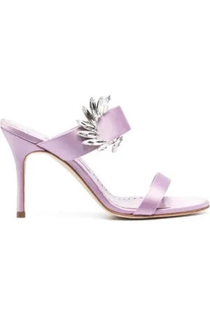 Manolo Blahnik Crystal Detail Sandals