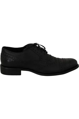 Dolce & Gabbana Business Shoes, male, , 5 UK, Elegant Wingtip Derby Shoes in Dark