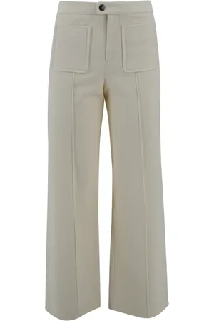 Soeur Wide Trousers, female, , L, Ecru Harry Trousers with Front Closure