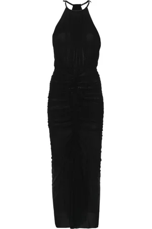 MUGLER Midi Dresses, female, , XS, Halterneck Sleeveless Open Back Dress