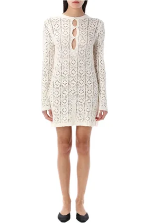 Loulou Studio Ivory Crochet Mini Dress