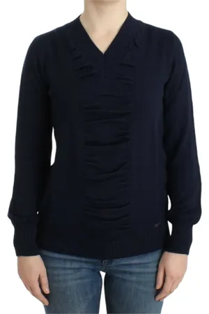 Costume National V-neck Knitwear, female, , S, Elegant V-Neck Pullover in Dark