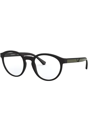 Emporio Armani Glasses, male, , 52 MM, Matte Sunglasses with Transparent Lenses