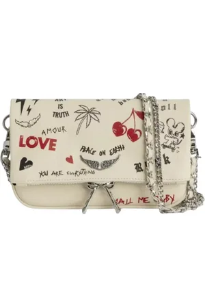 Zadig & Voltaire Cross Body Bags, female, , ONE SIZE, Love Tag Textured Leather Clutch Bag