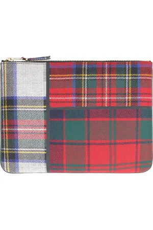 Comme des Garçons Bags, male, , ONE SIZE, Tartan Motif Flat Clutch