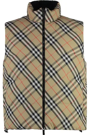 Burberry Reversible Down Vest with Check Motif