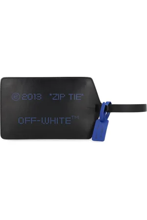 OFF-WHITE Clutches, female, , ONE SIZE, Chic Leather Clutch with Logo Charm