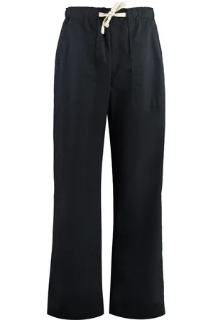Palm Angels Cotton Trousers with Two Back Pockets