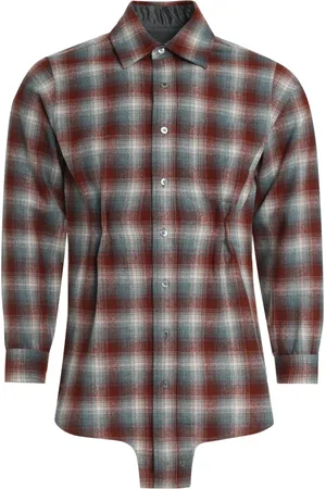 Maison Margiela Checked Wool Shirt with Pendleton Check Motif