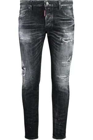 Dsquared2 Skinny Jeans, male, , M, Distressed Skinny Jeans with Paint Splatters