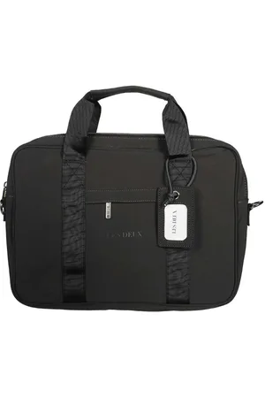 Les Deux Laptop Bags & Cases, male, , ONE SIZE, Nylon Briefcase with Removable Logo Charm