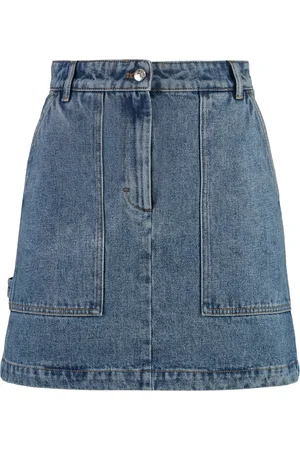 Maison Kitsuné Denim Skirts, female, , W26, Fox Patch Denim Mini Skirt