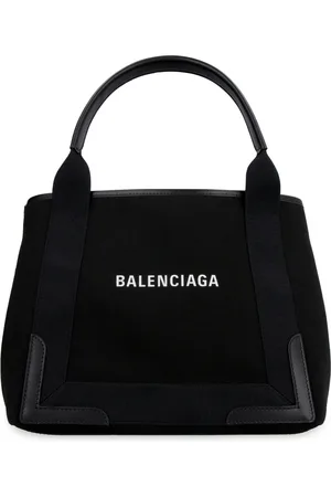 Balenciaga Handbags, female, , ONE SIZE, Canvas Tote Bag with Leather Trim
