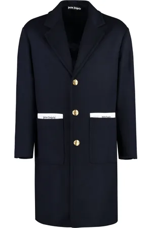 Palm Angels Single-Breasted Coats, male, , L, Lapel Collar Wool Cashmere Coat