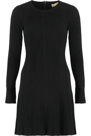 Michael Kors Short Dresses, female, , S, Ribbed Knit Dress with Flared Hem
