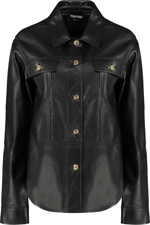 Tom Ford Leather Jackets, female, , S, Lamb Leather Overshirt