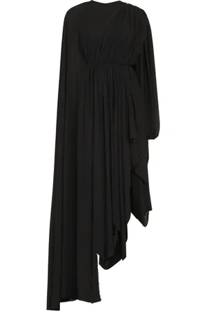 Balenciaga Elegant Lace-Up Crepe Dress