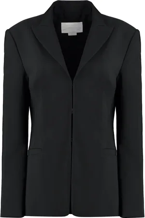 GENNY Padded Lapel Collar Techno Fabric Jacket