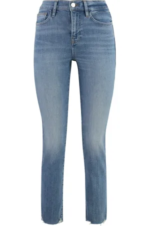 Frame Skinny Jeans, female, , W30, High Straight Jeans with Contrast Stitching
