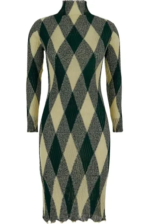 Burberry Knitted Dresses, female, , S, Cotton Pleated Dress