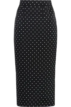 Dolce & Gabbana Midi Skirts, female, , S, Polka-dot Silk Pencil Skirt
