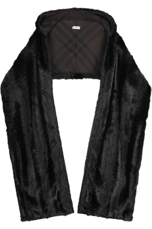 Burberry Faux Fur Hooded Scarf