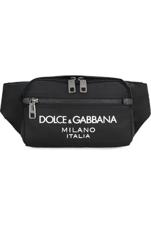 Dolce & Gabbana Belt Bags, male, , ONE SIZE, Nylon Belt Bag with Leather Details