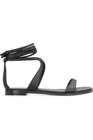 Michael Kors Flat Sandals, female, , 3 UK, Leather Tie-Up Flat Sandals