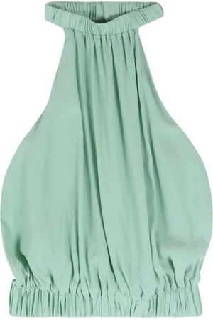 FEDERICA TOSI Silk Blend Tank Top Elasticated Edges