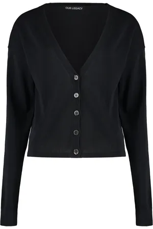 OUR LEGACY Ribbed Cotton Cardigan with Nacre Buttons